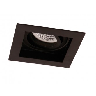 VIOKEF 4208001 | Artsi Viokef beépíthető lámpa billenthető 100x100mm 1x GU10 fekete