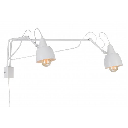 Image of ALDEX 1002D | Soho-AL Aldex falikar lámpa vezeték kapcsoló elforgatható alkatrészek 2x E27 fehér